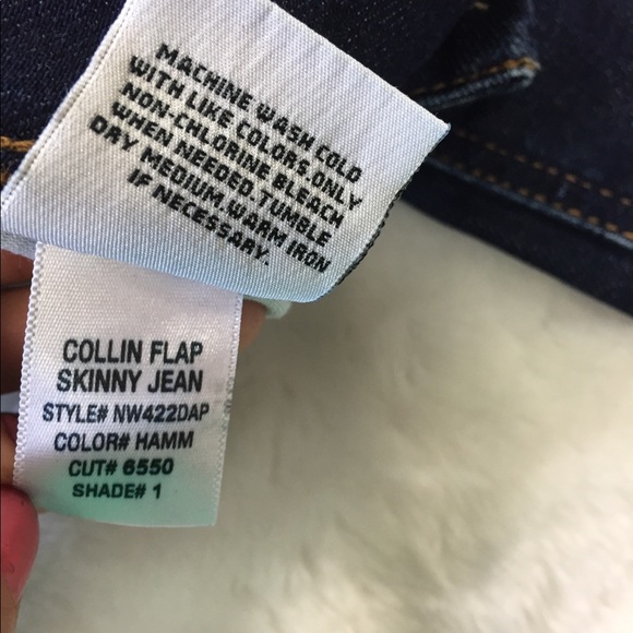 Hudson Collin flap skinny jeans in blue size 25 - Picture 6 of 8